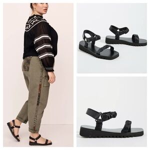 A/Antropologie Fiona Sport Sandals
Anthropologie Black Leather size 38 US 7